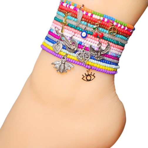 anklets with charms