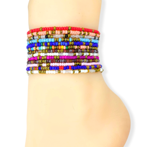 10pc Rainbow & Gold Anklet Grab Bag