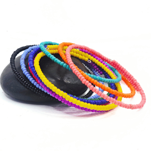 assorted colorful bracelets