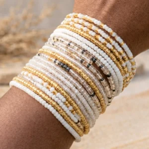10pc White Bracelet Mix