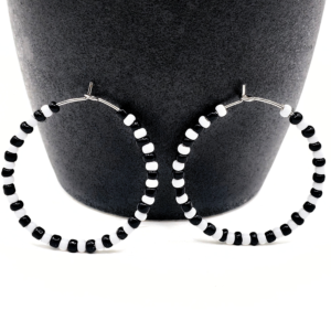 black and white small earrings