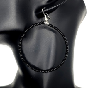 hoop earrings - black