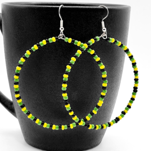 Jamaica Beaded Hoop Earrings