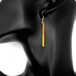 Yellow Orange Dangle Earrings