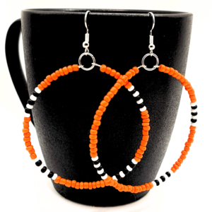 Orange african earrings