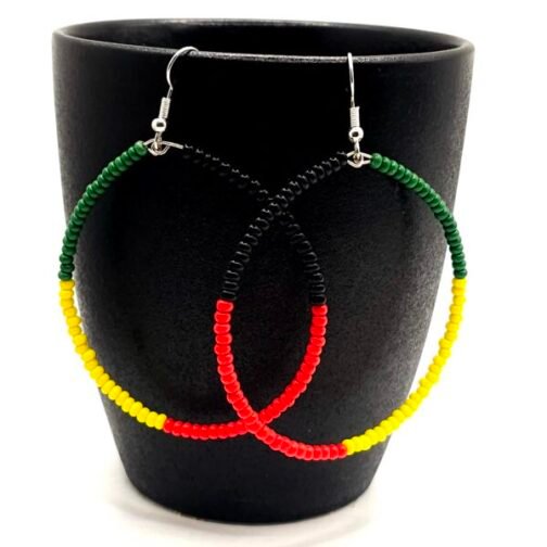 Rasta Block Earrings