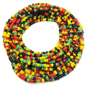 mixed rasta waist beads