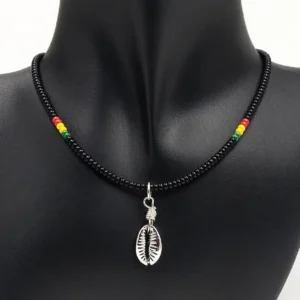 Cowrie Shell Rasta Necklace