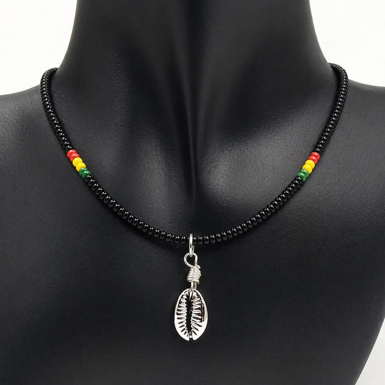 Cowrie Shell Rasta Necklace