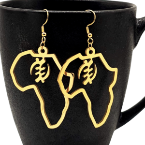 African Shape Gye Nyame Earrings