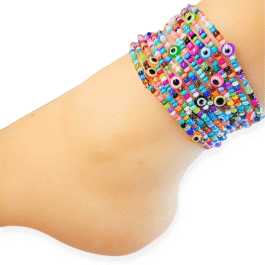 5 Evil Eye Candy Anklets