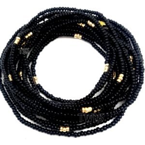 Black and Gold Waist Beads