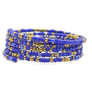 blue and gold memory Bracelet