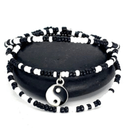 Yin Yang Memory Wire Bracelets
