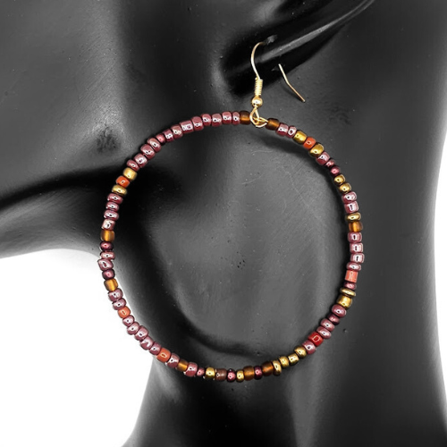 brown mix earrings