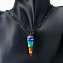 Chakra Cone Pendant Necklace