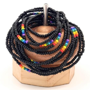 Black Chakra Waist Beads