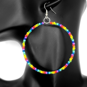 Chakra Beaded Hoop Earrings