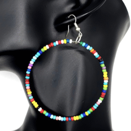 Rainbow Mixed Color Hoop Earrings