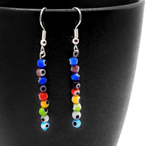 Evil Eyes Beaded Earrings