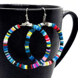 Multicolor Heishi Hoops Multicolor Heishi Earrings