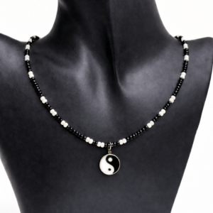 Beaded Yin Yang Necklace