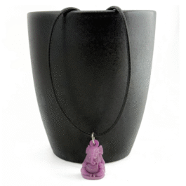 Lilac Ganesha Charm Necklace