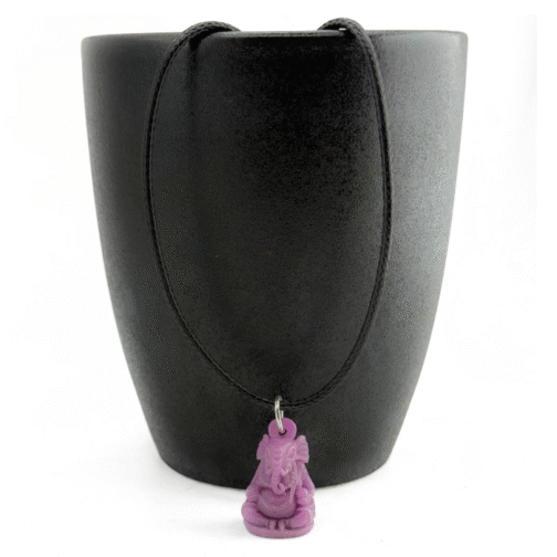 Lilac Ganesha Charm Necklace