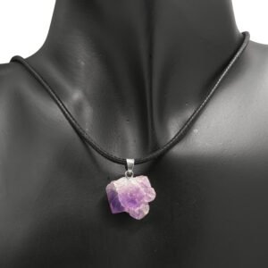 Purple Agate Pendant Choker