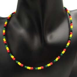 Rasta Block Choker Necklace