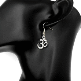 Minimal Om Charm Earrings