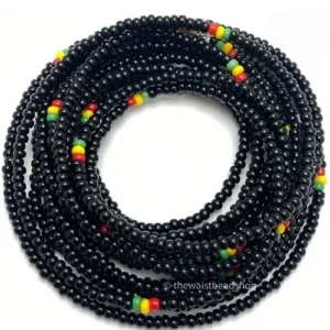 black rasta waist beads