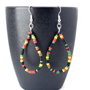 rasta mix teardrop earrings
