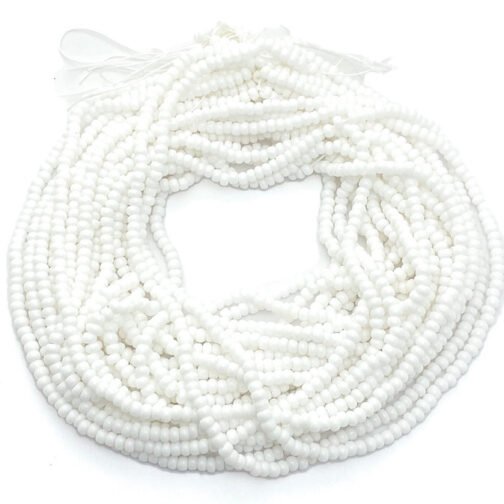 white waist beads