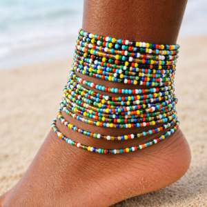 Confetti Beaded Anklet Set (10pc)