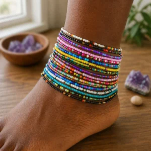 Assorted Beaded Anklet Set (10pc)
