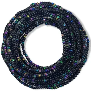 Black & Iridescent Waist Beads