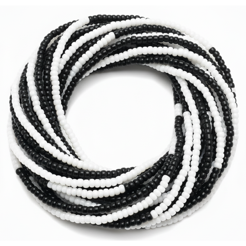 Black & White Waist Beads