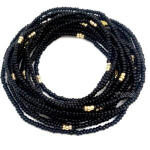 Black & Gold Waist Beads