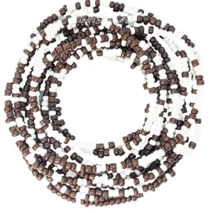 Brown & White Waist Beads