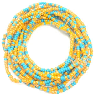 Turquoise & Orange Waist Beads