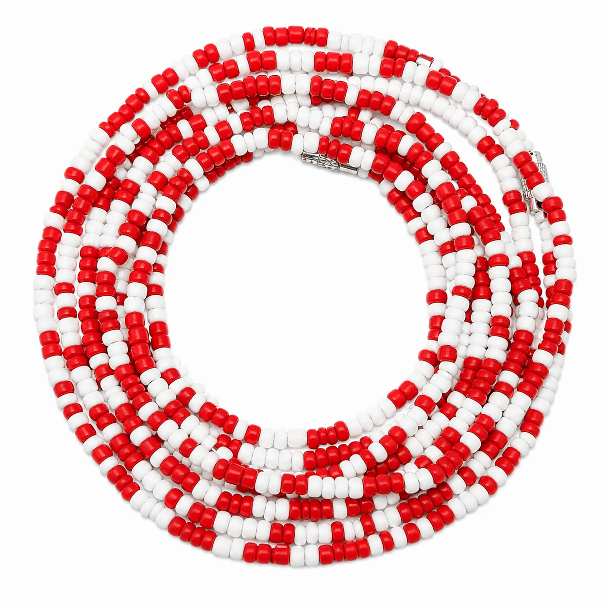 Red & White Waist Beads